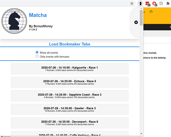 Bonus Money Matcha Chrome Extension
